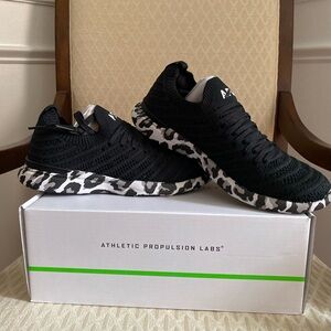 APL Women's Techloom Wave Sneakers with Black & White Leopard Sole